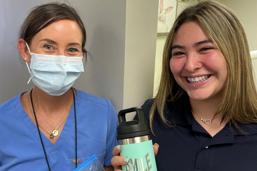Dr. Smith with a patient